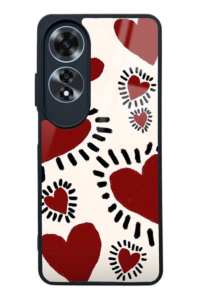 Spoyi Oppo A60 Brush Heart Design Glossy Phone Case
