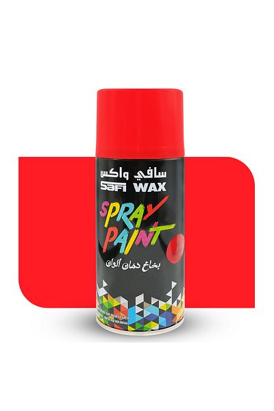 SAFI WAX Spray Paint Fire Red Quick Dry High Gloss Finish for Metal Wood and Wall Surfaces 400ml