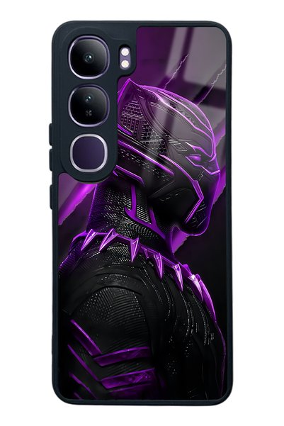Spoyi غلاف هاتف لامع بتصميم النمر الأسود لهاتف Vivo V40 Lite