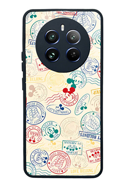 Spoyi Oppo Realme 12 Mickey Stamp Design Glossy Phone Case