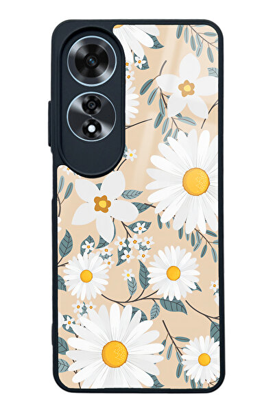 Spoyi Oppo A60 Büyük Papatya Tasarımlı Glossy Telefon Kılıfı