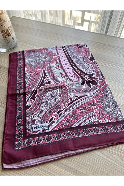 İpekseli Шовковий шарф Etro з візерунком з бавовни бордового кольору