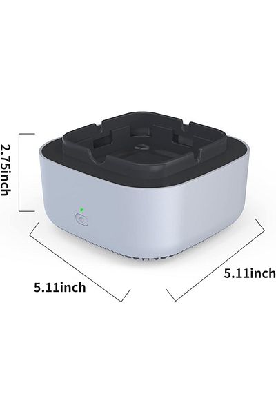 Irishom Ashtray, Plastic, Green/black, 13 X 13 X 7 Cm