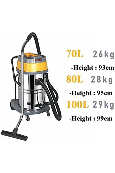 POWER INDUSTRIAL Industerial Vacuum Drum Vacuum Wet & Dry Cleaner 70L 3000w Removable & Washable Filter