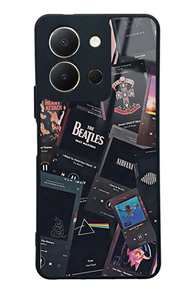 Spoyi Vivo Y36 Retro Music Tasarımlı Glossy Telefon Kılıfı