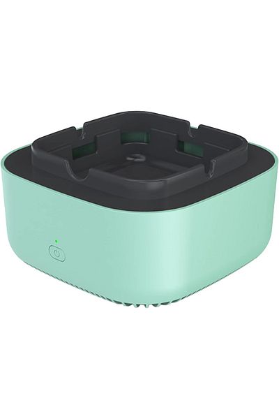 Irishom Ashtray, Plastic, Green/black, 13 X 13 X 7 Cm