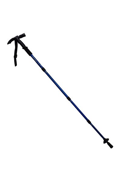 Depox Stâlp de trekking extensibil, Ol Helper, aluminiu, lampă LED, 110 cm, albastru