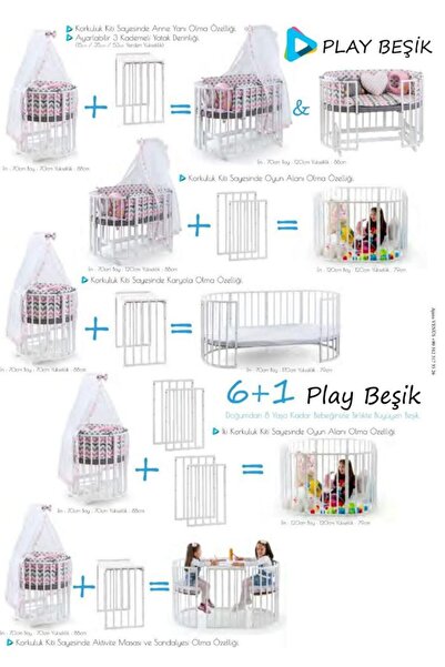 Bamgidoo Ahşap Beşik (BEBEĞİNİZ İLE BÜYÜYEN BEŞİK) Ceviz Mavi Yıldız Uyku Seti Yatak Tekerlekli