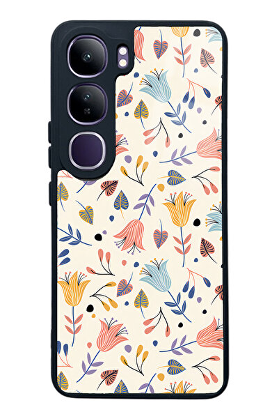 Spoyi Vivo V40 Lite Beyaz Bindanlı Tasarımlı Glossy Telefon Kılıfı