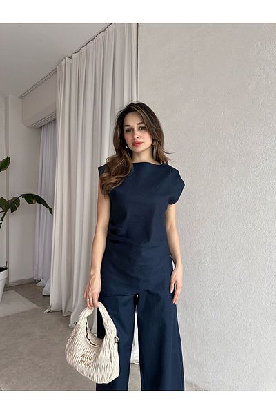Mooi Butik Jespo Suit 3320 - Navy Blue