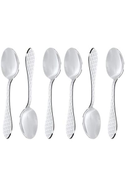 ALSAIF K2230501/ds Stainless Steel Eating Spoon 6-piece Set, Silver/gold