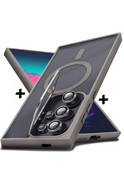 m.tk moveteck Samsung Galaxy S25 Ultra Case with Stand Matte Magsafe Sensitive Button Metal Key Camera Lens Gift