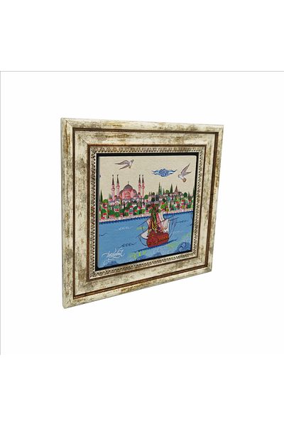 Sadrazam Tablou din piatră naturală imprimat Moscheea Hagia Sofia (25 X 25 KRT-8)