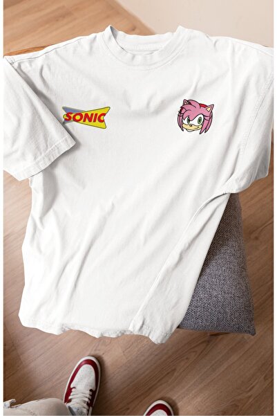 CNGZSHOP تي شيرت مطبوع عليه جيب إيمي روز للجنسين، تي شيرت مكتوب عليه سونيك كب...