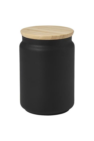 Generic جرة مع غطاء، أسود، 1.1 لتر