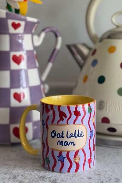 Hello Melody Design Mug Series "Oat Latte Mom" Mug - Original Design Digital Printing 9.5X8 cm 330Cc - Gift Mug