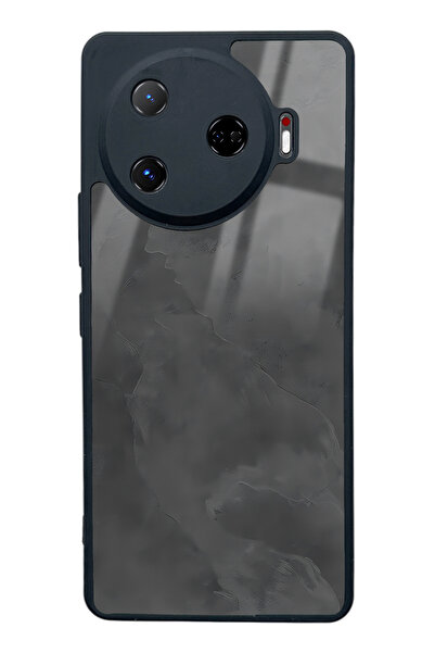 Spoyi Tecno Camon 30 Pro Gri Mermer Tasarımlı Glossy Telefon Kılıfı