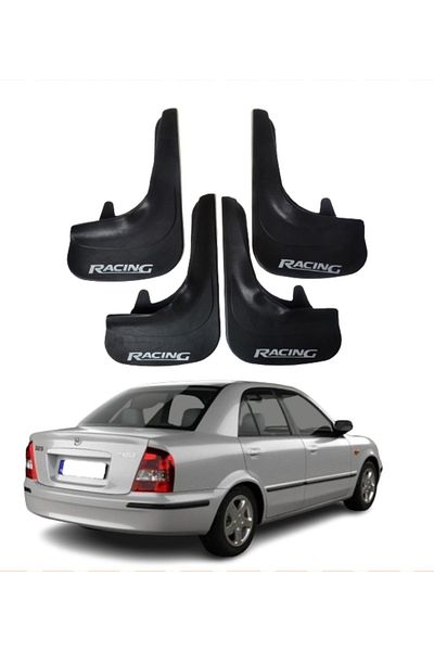 SONİKON LİNE Mazda 323 Familia Compatible Racing Written 4-Piece Dust Cover Mudguard Mudguard Modified