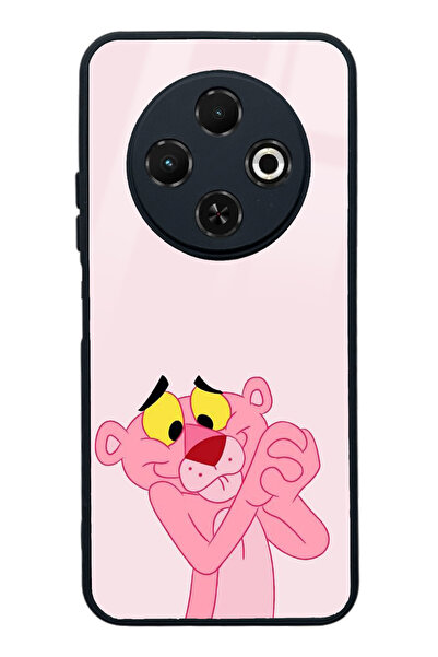 Spoyi Tecno Spark 30C Pink Panter Tasarımlı Glossy Telefon Kılıfı