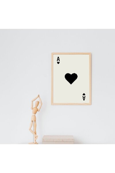 PRYDESIGN Set de 3 tablouri de perete cu carduri negre Pry Design cu rama PRY...