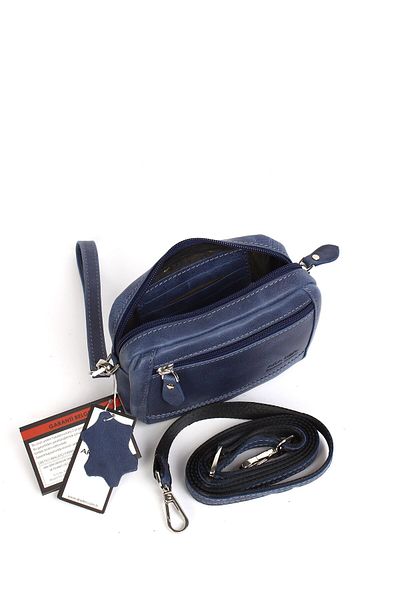 Aka Deri Craz Navy Blue Handbag 112 R127