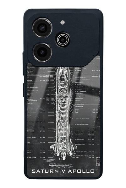 Spoyi غلاف هاتف لامع بتصميم خطة أبولو لهاتف Tecno Pova 6 Pro