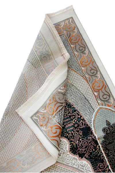 ihvanonline Traditional Patterned Gift Carpet Type Woven Prayer Rug Brown