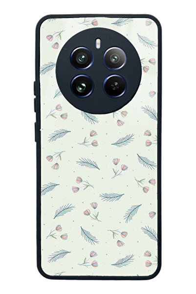 Spoyi Oppo Realme 12 Glossy Phone Case with Green Leaf Design