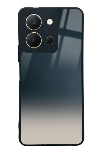 Spoyi Vivo Y36 Mavi Geçiş Tasarımlı Glossy Telefon Kılıfı