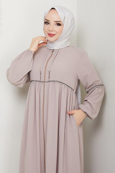 InStyle Gathered Stone Pleated Stone Ferace