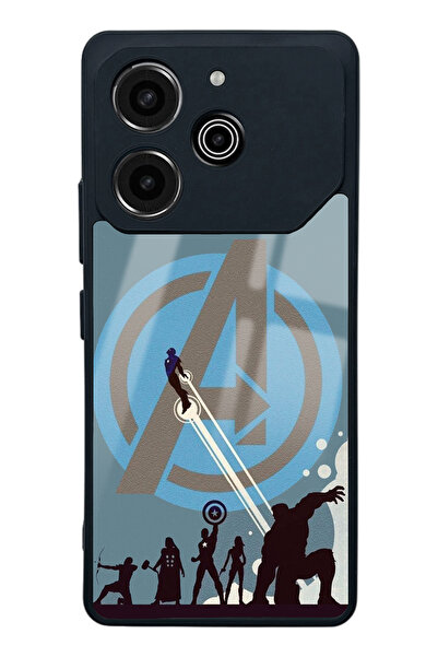 Spoyi Tecno Pova 6 Pro Blue Avengers Design Glossy Phone Case