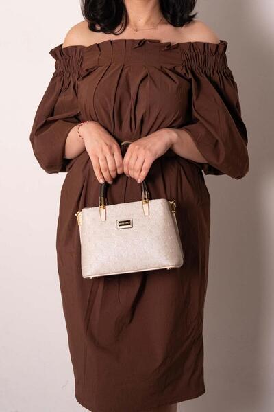 Silver Polo Beige Sp987 Women's Handbag