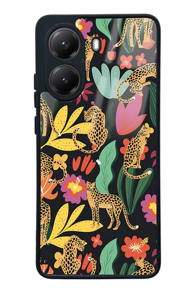 Spoyi Xiaomi Poco X7 Pro Glossy Phone Case with Floral Cats Design