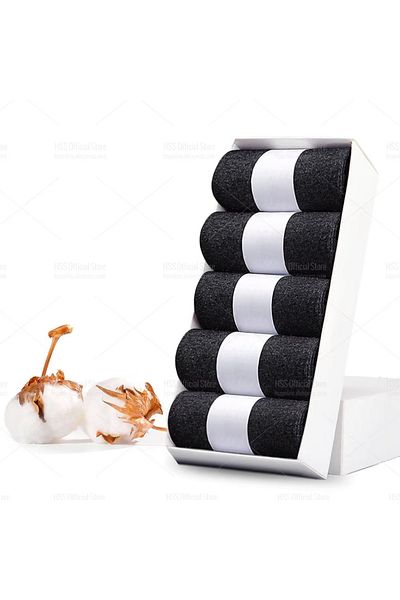 delis Set 5 perechi de sosete pentru barbati, Gri inchis, marime universala 39-45