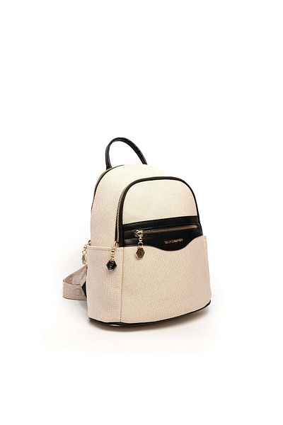 Silver Polo Silver & Polo Beige - Black Sp1161 Women's Backpack