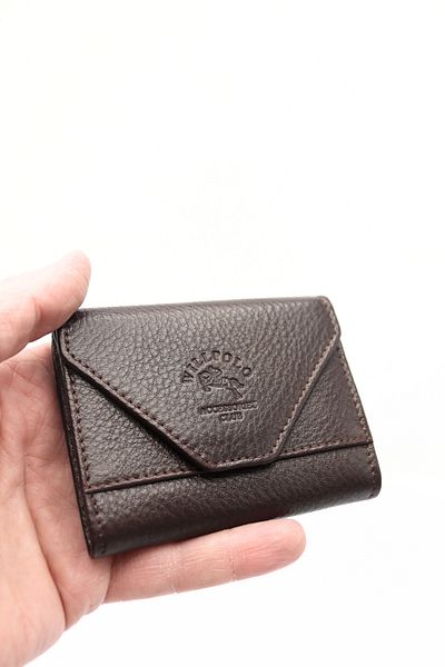 willpolo Genuine Leather Cover 12 Compartments Brown Accordion Card Holder Envelope Model Credit Card Holder