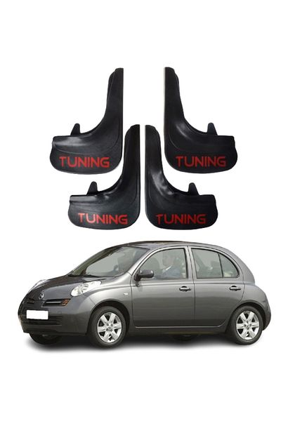 SONİKON LİNE Nissan Micra Compatible Tuning Written 4-Piece Dust Cover Mudguard Mudguard Modified