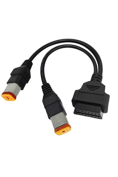 Choice Latest For Harley Davidson Motorcycle 6pin 4pin Two-in-one To Obd2 Adapter Obd2 Diagnostic Scanne...