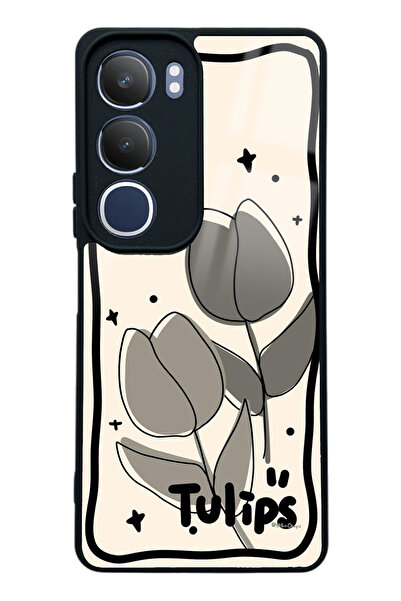 Spoyi Vivo Y19s Tulips Tasarımlı Glossy Telefon Kılıfı