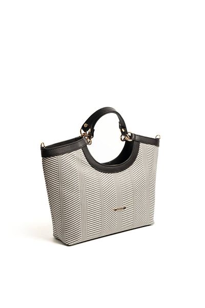 Silver Polo Silver & Polo Black White - Black Sp1189 Women's Handbag
