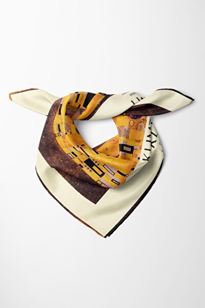 Buka Shops Густав Клімт «Поцілунок» (The Kiss) 1907-1908 Преміум сатиновий шарф-бандана