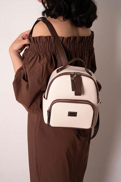 Silver Polo Beige - Brown Sp1130 Women's Backpack