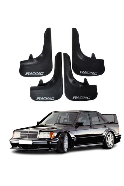 SONİKON LİNE Mercedes 190 E Compatible Racing Written 4-Piece Dust Cover Mudguard Mudguard Modified