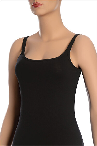 NİSYVE Γυναικείο εσώρουχο με λεπτομέρεια γκιπούρ στην πλάτη με τετράγωνο γιακά βαμβακερό μαύρο