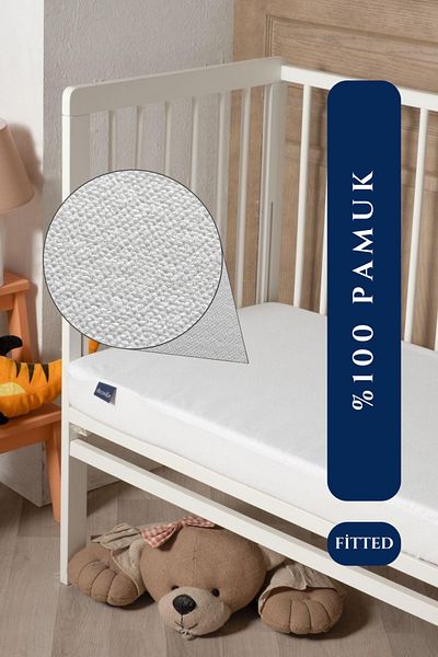 Decovilla 100% Cotton Fitted Liquid Proof Baby and Child Mattress Protector Mattresses, Park Bed Crib Mattress Mattresses