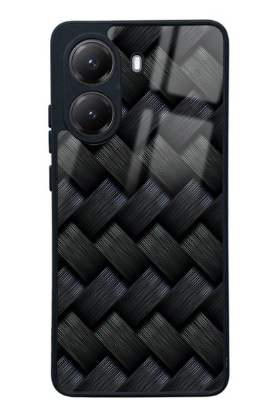 Spoyi Xiaomi Poco X7 Pro Black Mesh Design Glossy Phone Case