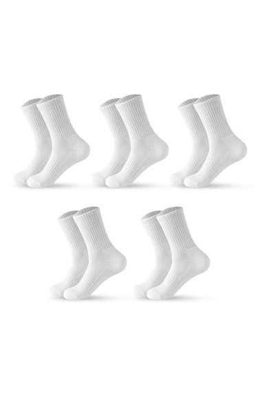 delis Set of 5 Pairs of Socks for Men, Ss053, White, Universal Size