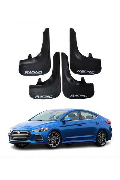SONİKON LİNE Hyundai Elentra 2016-2021 Compatible Racing Written 4-Piece Dust Cover Mudguard Mudguard Modified