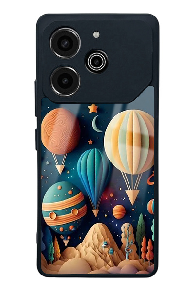 Spoyi غلاف هاتف لامع بتصميم بالونات أسترال لهاتف Tecno Pova 6 Pro