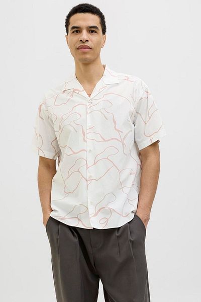 Jack & Jones Men's Short Sleeve Patterned Shirt - Palermo